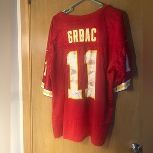 Vintage 90s Nike Mens XL Kansas City Chiefs Elvis Grbac Football Jersey Red #11